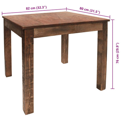 Dining Table Various shades of brown Mixed recycled wood Medium