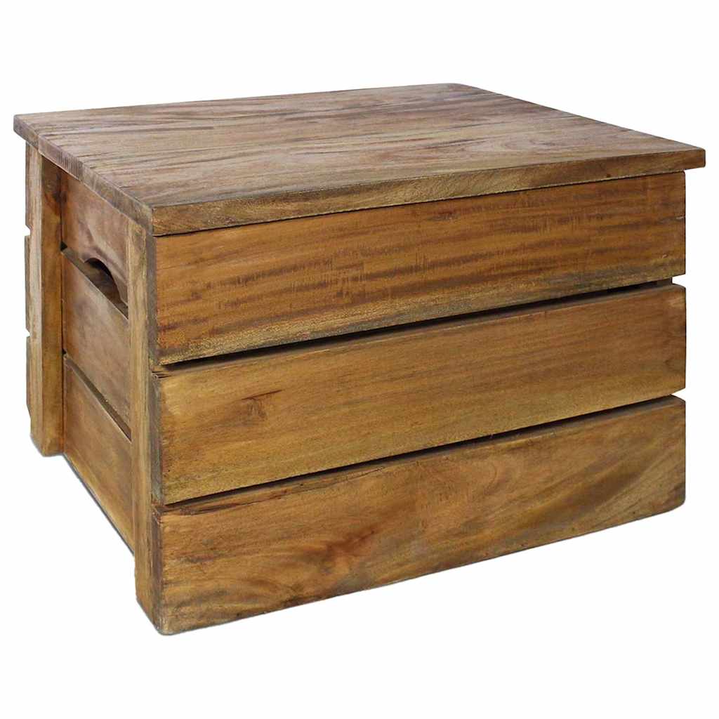 Storage Crate Natural Mahogany Solid mahogany wood