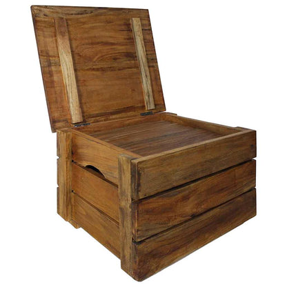 Storage Crate Natural Mahogany Solid mahogany wood