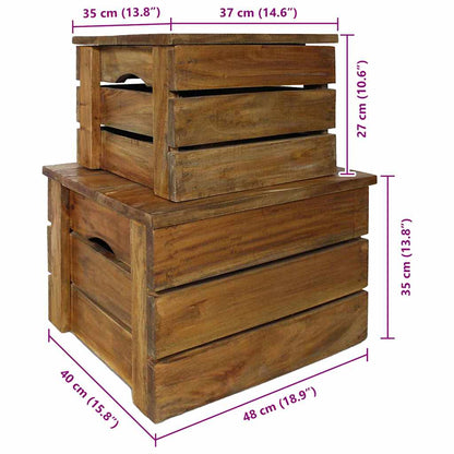 Storage Crate Natural Mahogany Solid mahogany wood