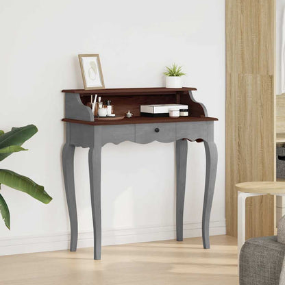 Writing Desk Mahogany, Grey Solid mahogany wood