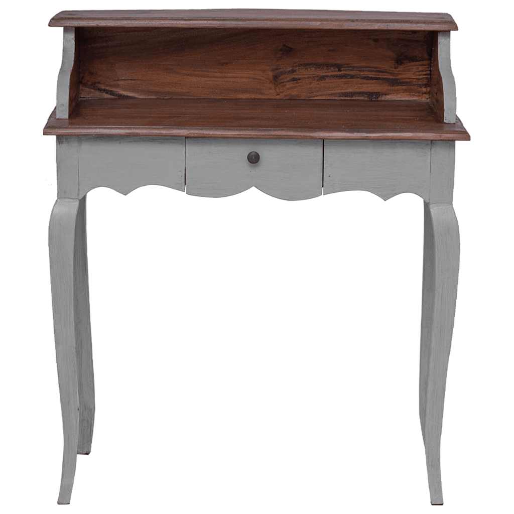 Writing Desk Mahogany, Grey Solid mahogany wood