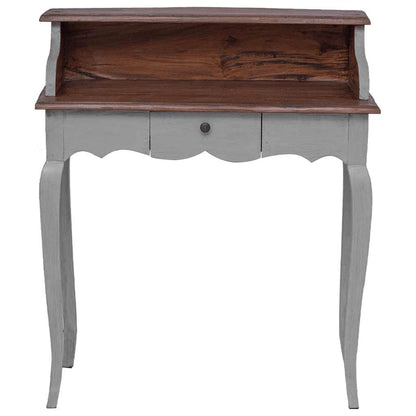Writing Desk Mahogany, Grey Solid mahogany wood