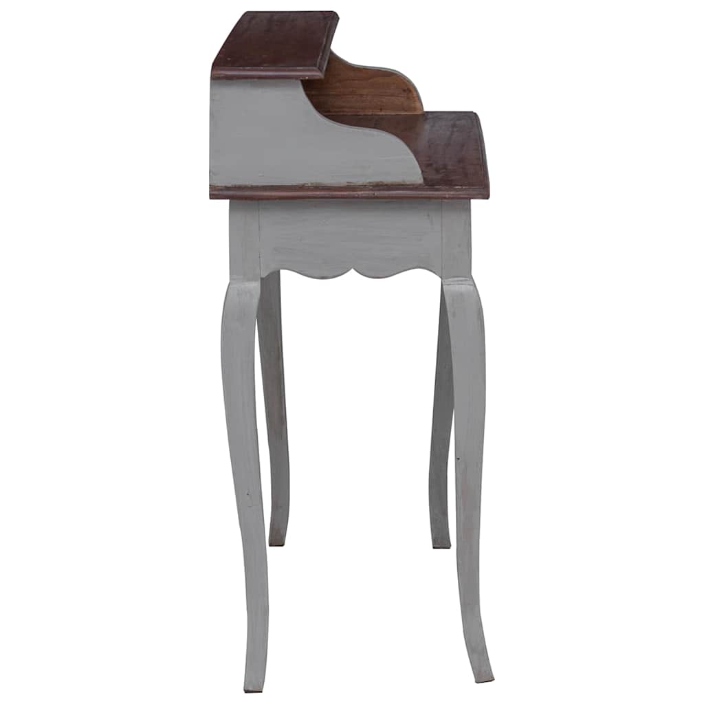 Writing Desk Mahogany, Grey Solid mahogany wood