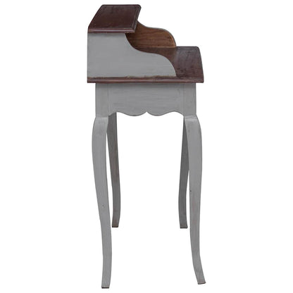 Writing Desk Mahogany, Grey Solid mahogany wood