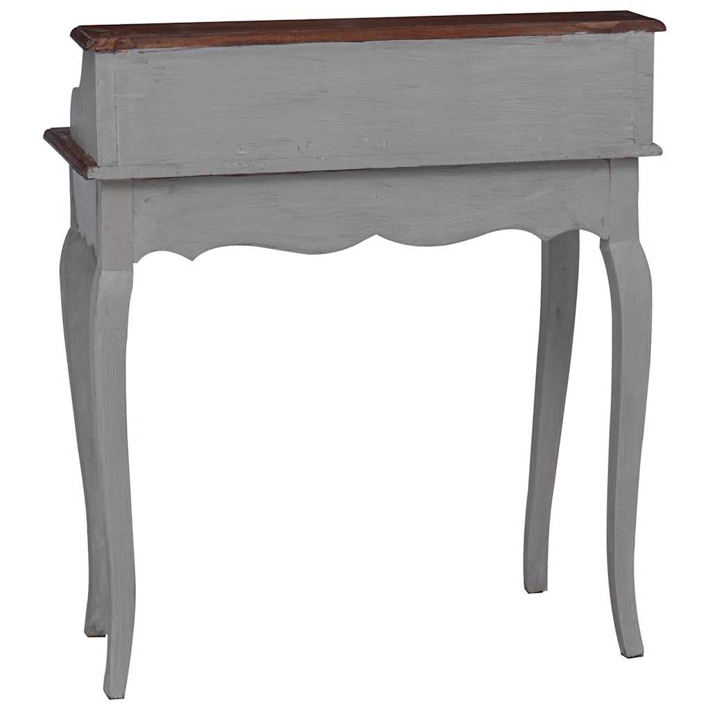 Writing Desk Mahogany, Grey Solid mahogany wood