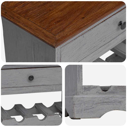 Wine Rack Solid Mahogany Wood 21.7"x9.1"x33.5"