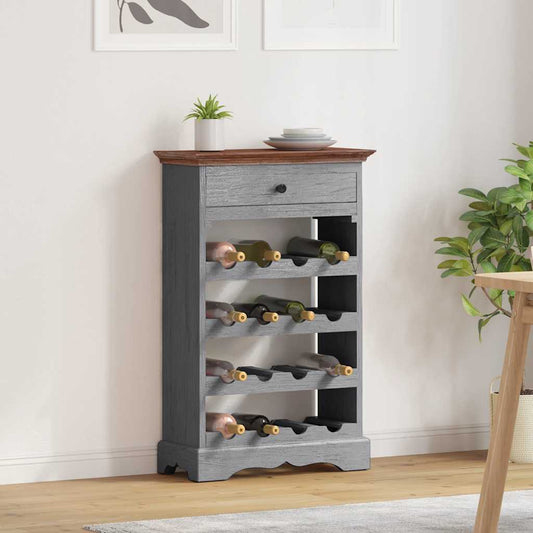Wine Rack Solid Mahogany Wood 21.7"x9.1"x33.5"