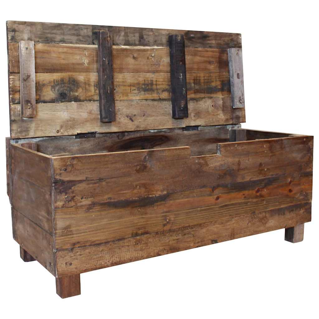 Bench Warm Brown Solid Mahogany Wood 33.9x15.7x23.6 in