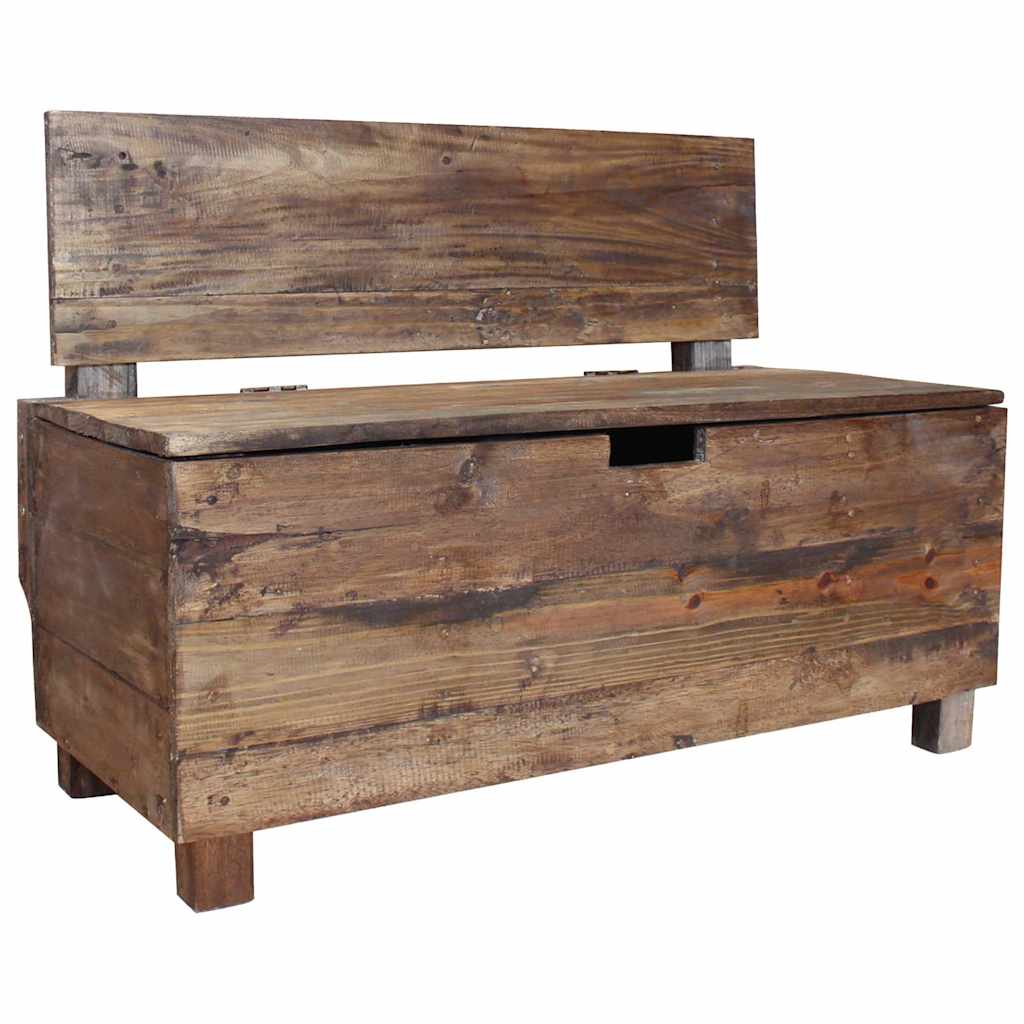 Bench Warm Brown Solid Mahogany Wood 33.9x15.7x23.6 in