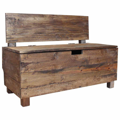 Bench Warm Brown Solid Mahogany Wood 33.9x15.7x23.6 in