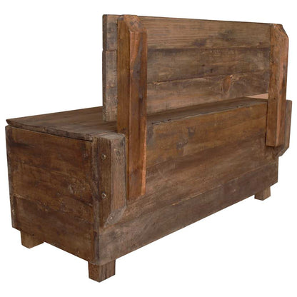 Bench Warm Brown Solid Mahogany Wood 33.9x15.7x23.6 in