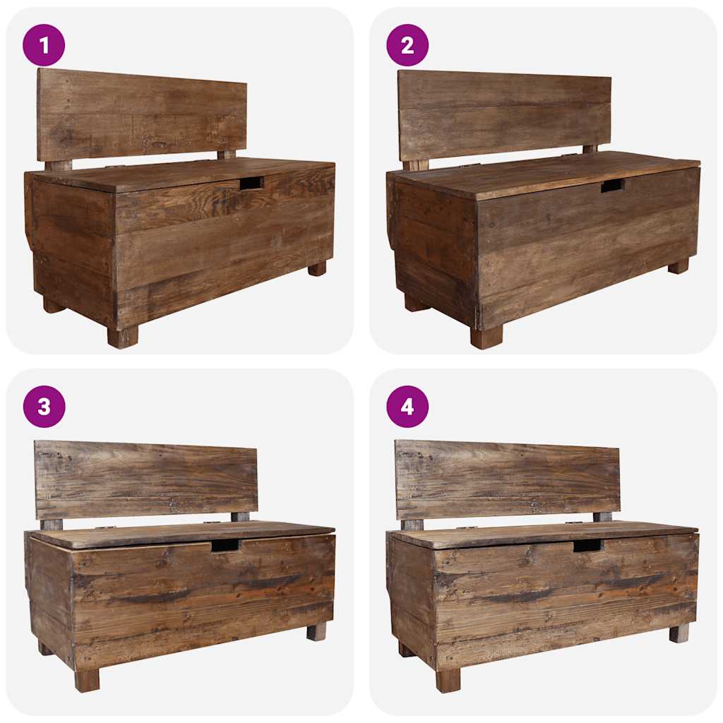 Bench Warm Brown Solid Mahogany Wood 33.9x15.7x23.6 in