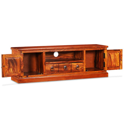 TV Stand Natural Acacia Solid Acacia wood, Copper