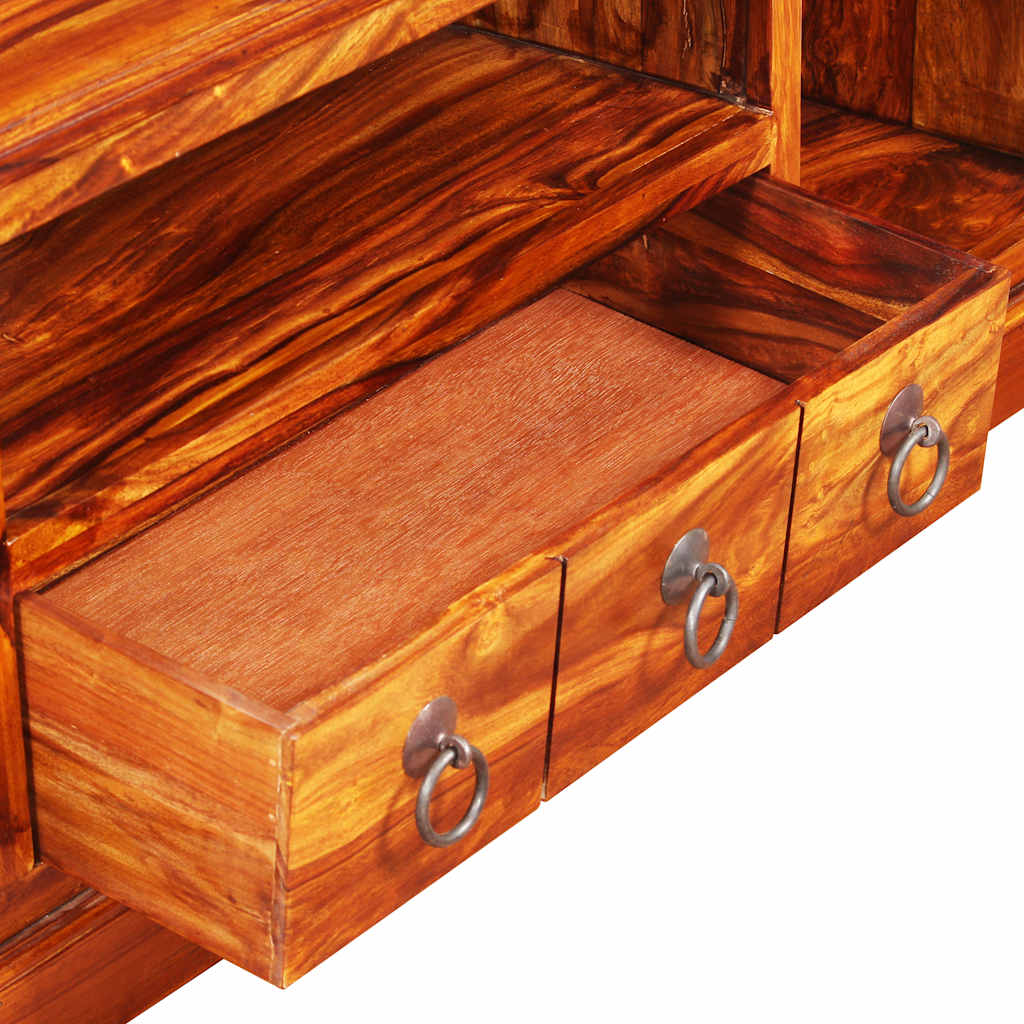 TV Stand Natural Acacia Solid Acacia wood, Copper