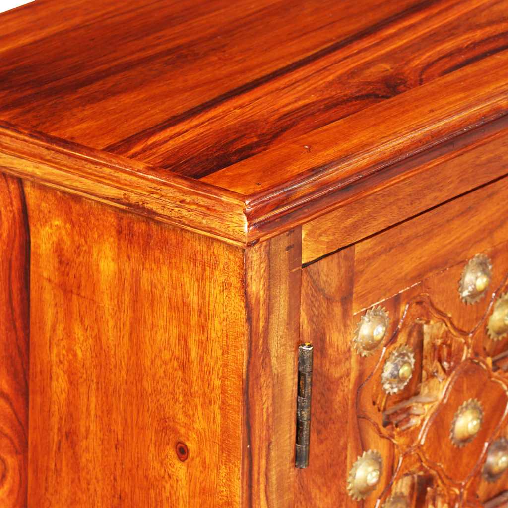 TV Stand Natural Acacia Solid Acacia wood, Copper