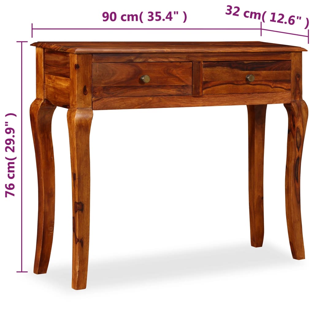 Console Table Acacia Wood Natural Solid Acacia Wood Medium