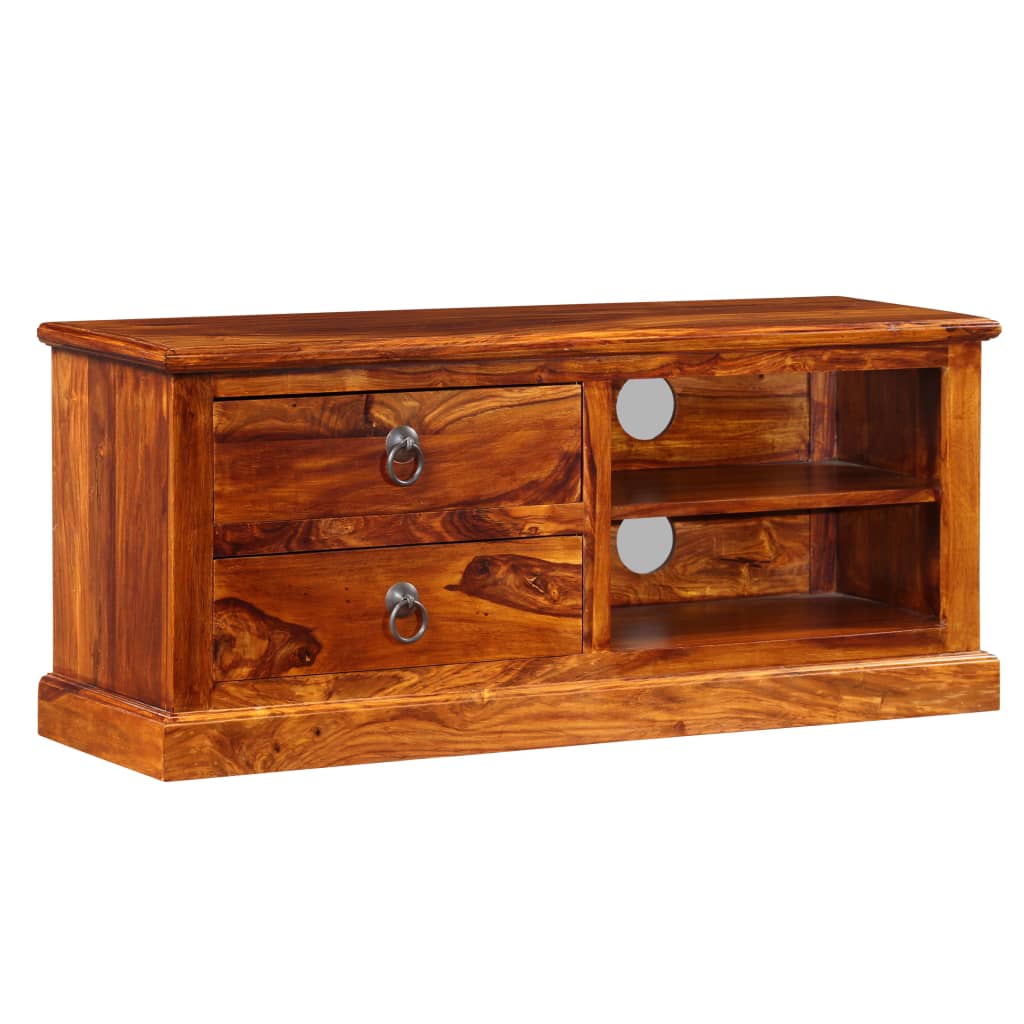 TV Stand Natural wood Solid Acacia wood Medium TV Stand