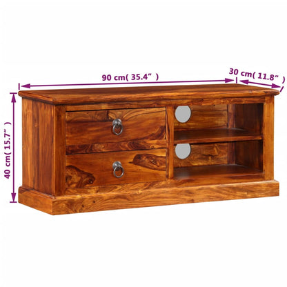 TV Stand Natural wood Solid Acacia wood Medium TV Stand