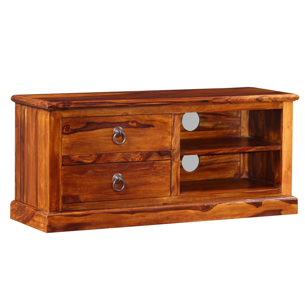 TV Stand Natural wood Solid Acacia wood Medium TV Stand