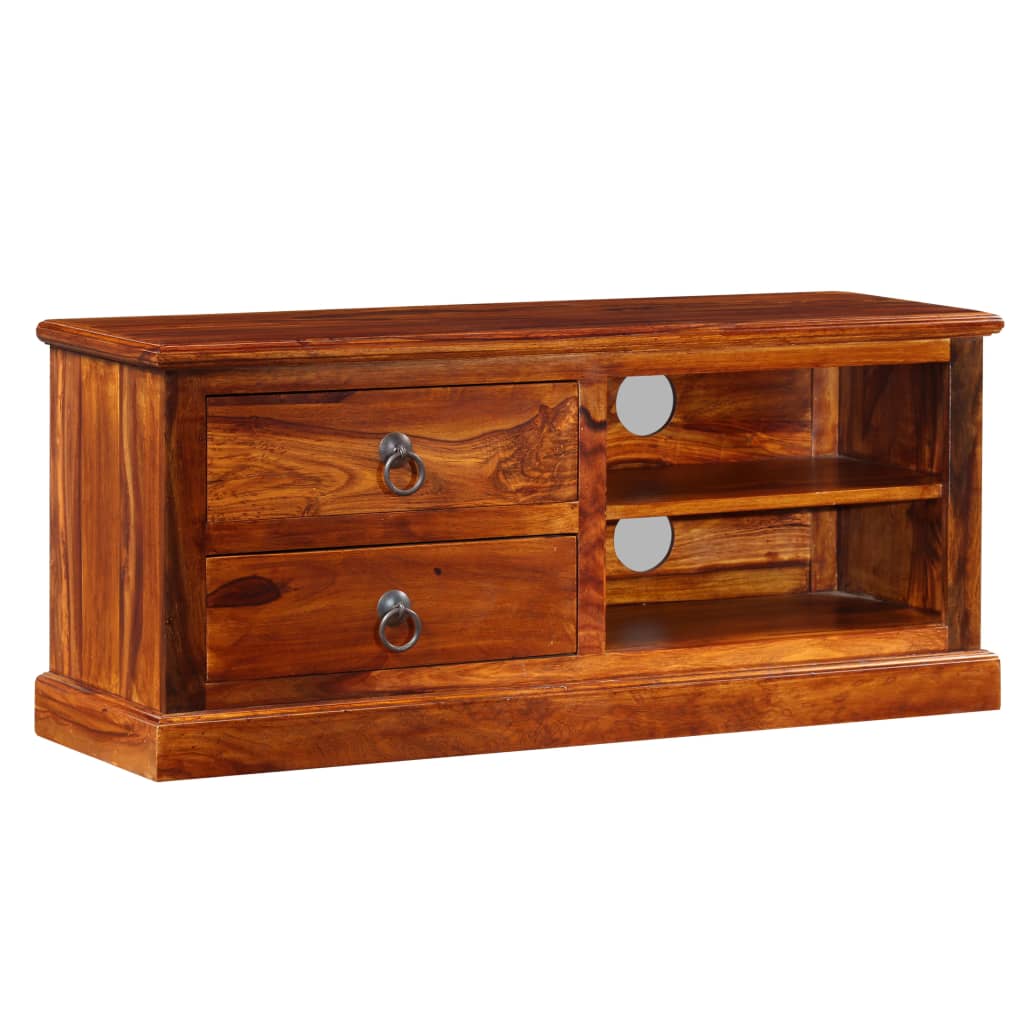 TV Stand Natural wood Solid Acacia wood Medium TV Stand