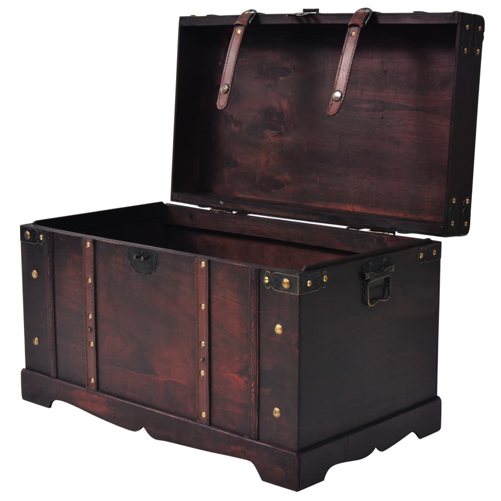 Chest Brown Wood and Engineered wood Large Portable Chest