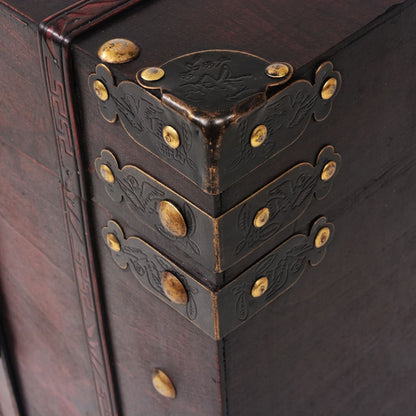 Chest Brown Wood and Engineered wood Large Portable Chest