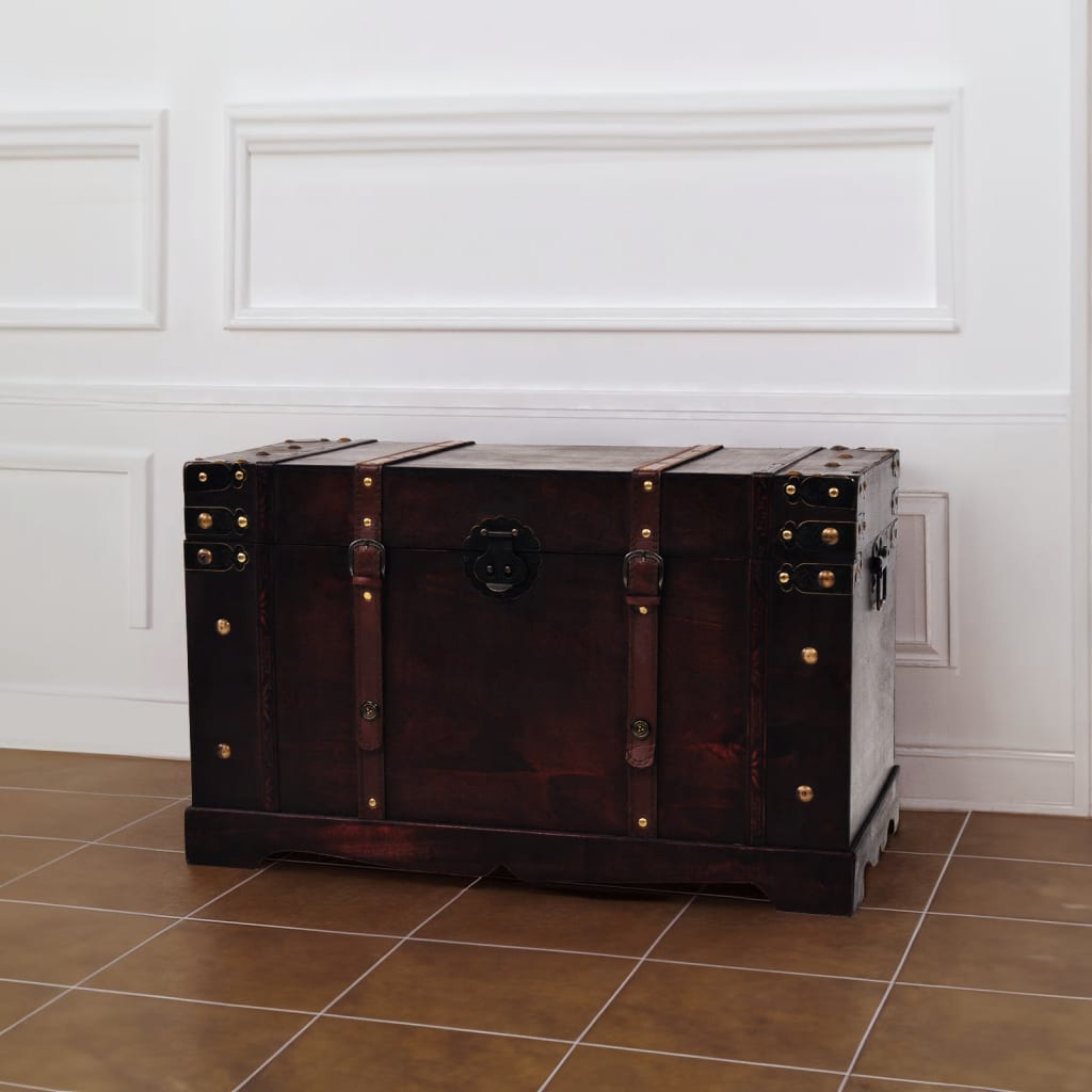 Chest Brown Wood and Engineered wood Large Portable Chest