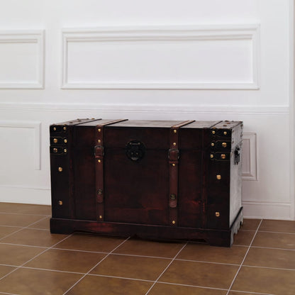 Chest Brown Wood and Engineered wood Large Portable Chest