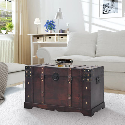 Chest Brown Wood and Engineered wood Large Portable Chest