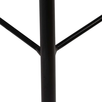 Bar Chair Set of 2 Dark Brown, Black