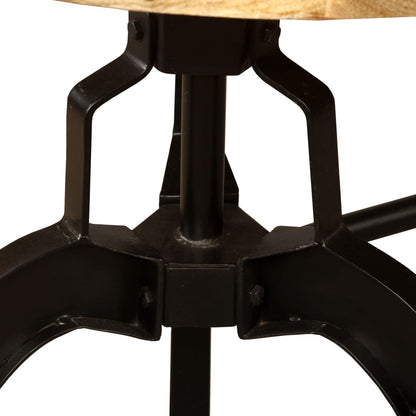 Dining Table Natural Mango Wood Solid Mango Wood, Steel