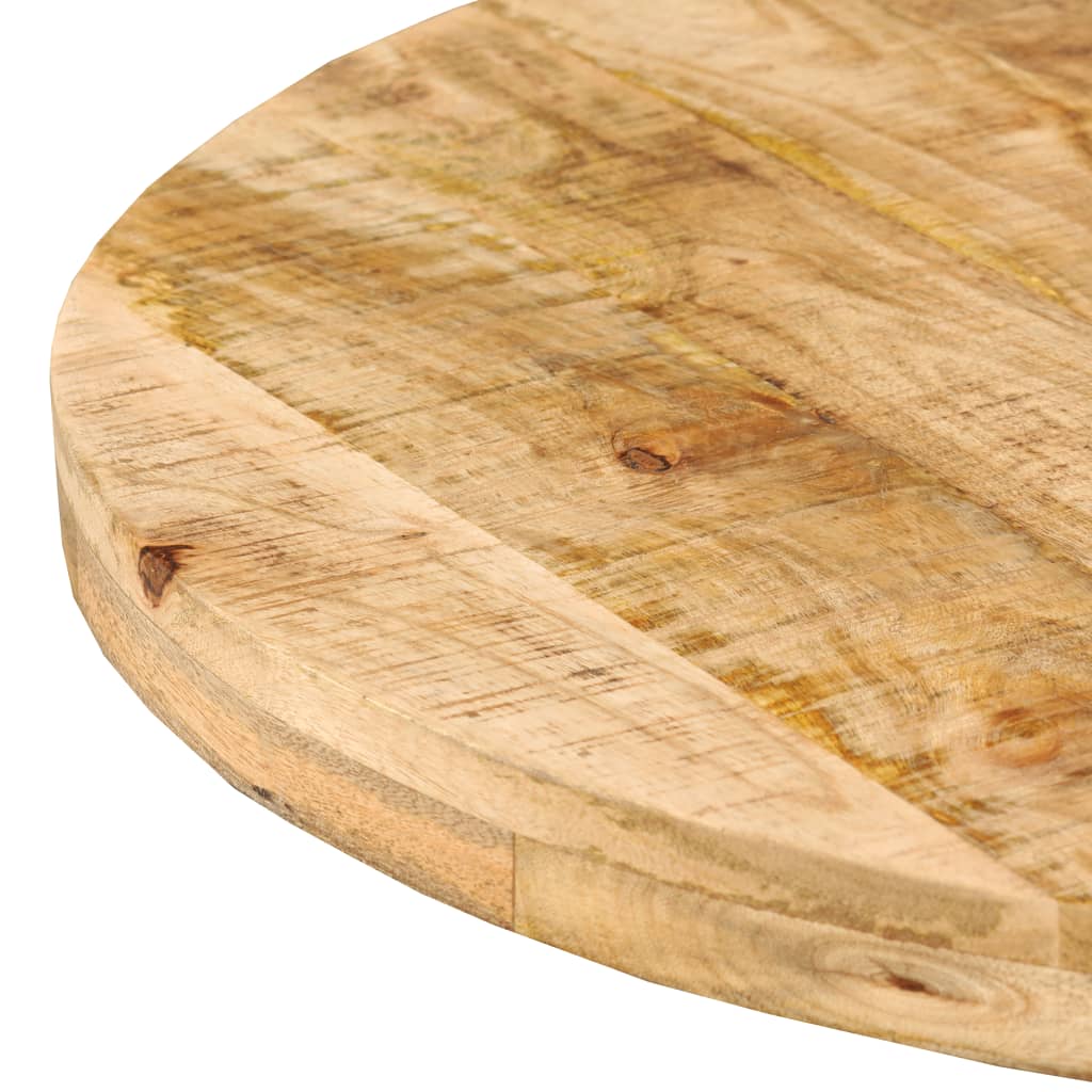 Dining Table Natural Mango Wood Solid Mango Wood, Steel