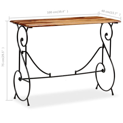 Console Table Honey Finish Acacia Wood
