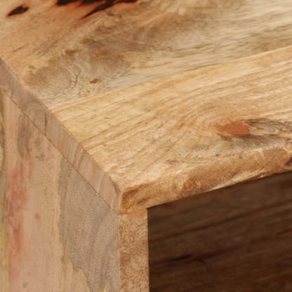 TV Cabinet Natural Mango Wood Solid Mango Wood and Steel Medium