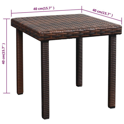 Sun Lounger Set of 5 Brown Powder-coated steel, PE rattan Large