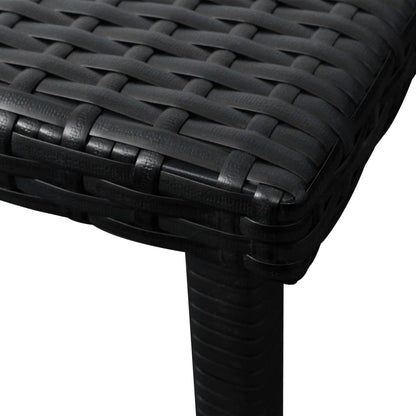 Sunlounger Set of 5 Black and cream white