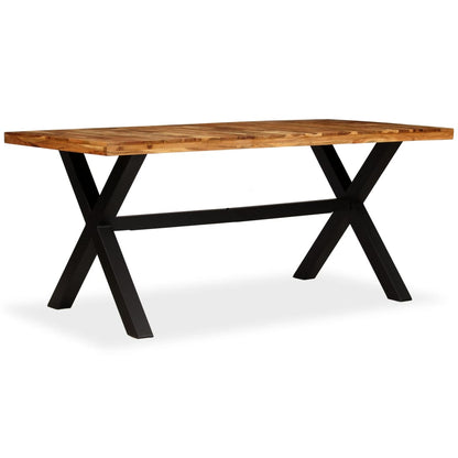 Dining Table Natural Wood, Black