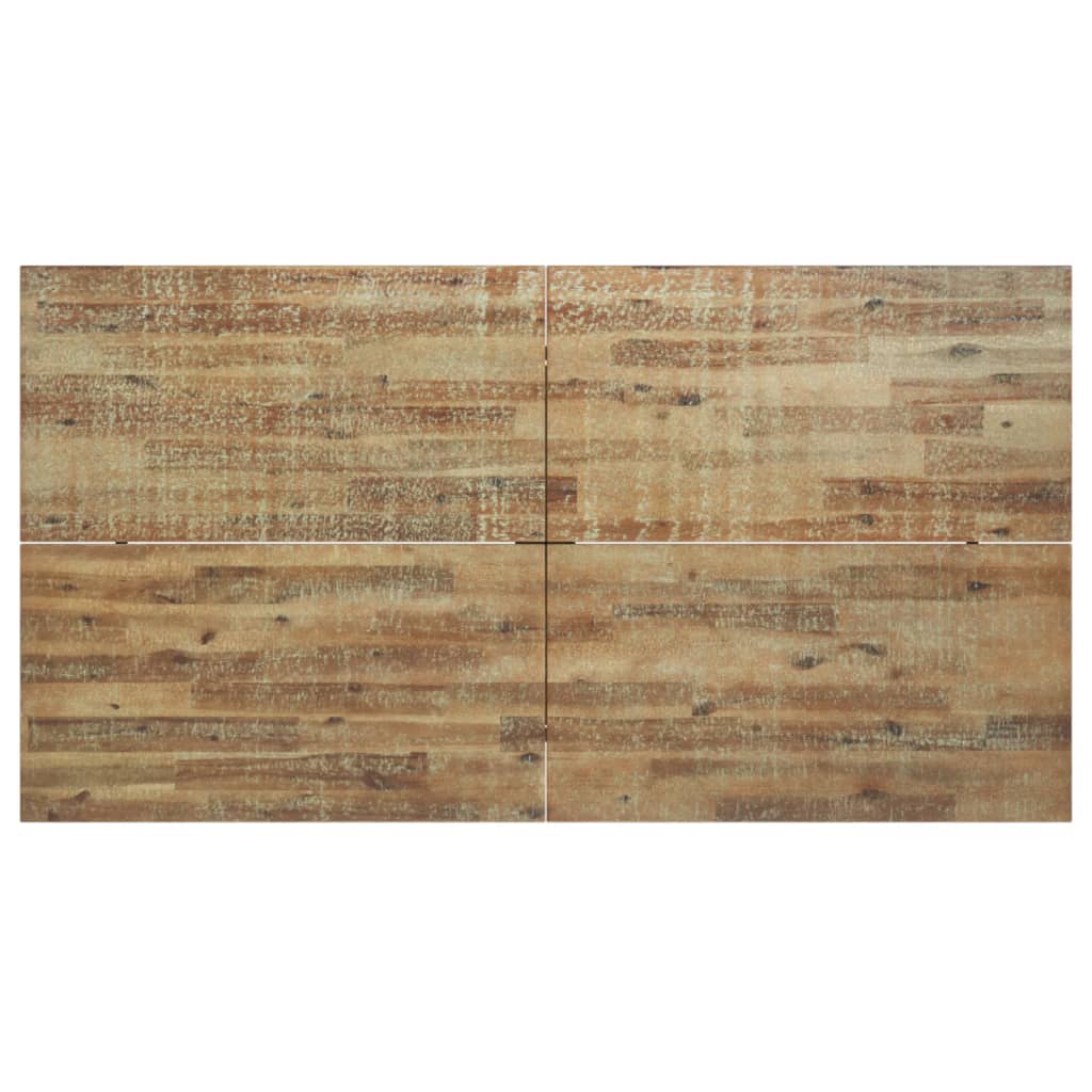 Dining Table Brown and black Solid Acacia wood 67 x 35 in