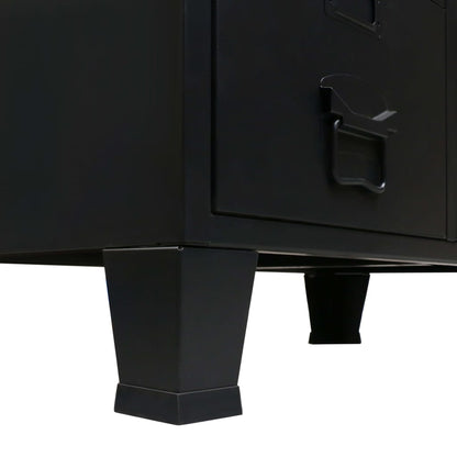 Wardrobe Black Sheet Metal Medium Adjustable Shelves