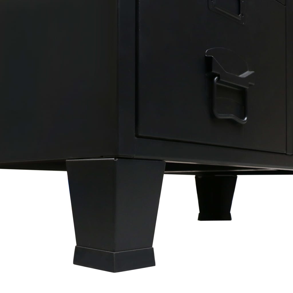 Wardrobe Black Sheet Metal Medium Adjustable Shelves