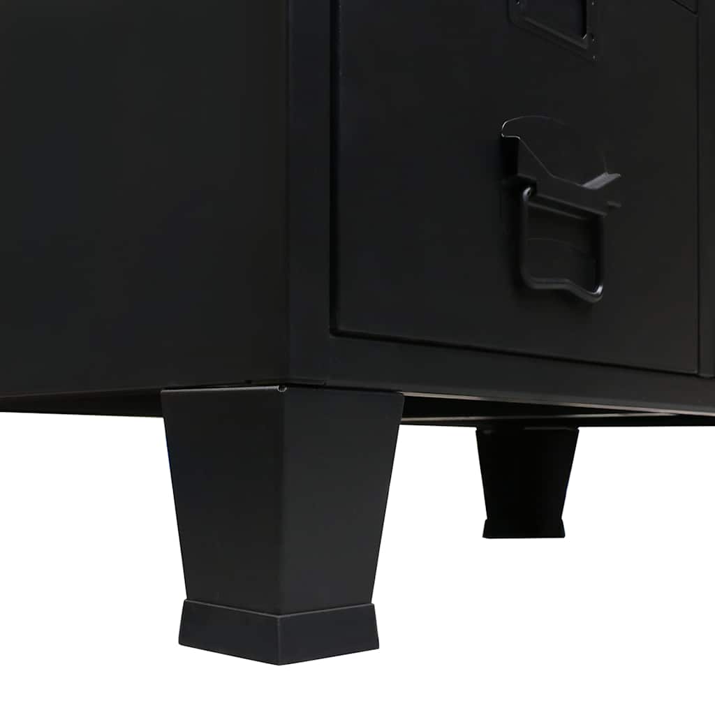 Wardrobe Black Sheet Metal Medium Adjustable Shelves