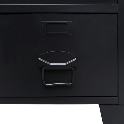Wardrobe Black Sheet Metal Medium Adjustable Shelves