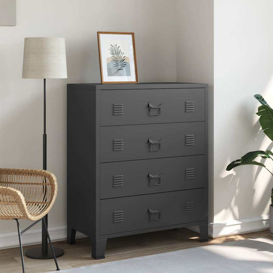 Chest Of Drawers Black Sheet Metal Medium Chest Of Drawers