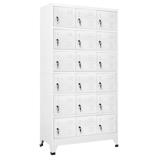 Locker Cabinet Gray Sheet Metal Large Locker Cabinet