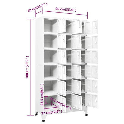 Locker Cabinet Gray Sheet Metal Large Locker Cabinet