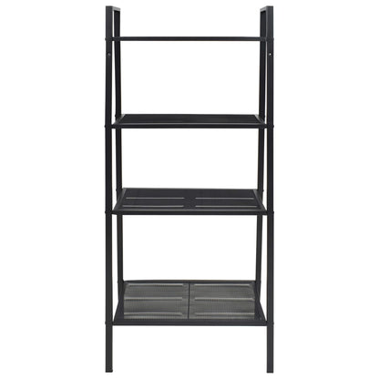 Display Shelf Black Metal Compact Display Shelf Rectangular