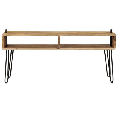 TV Stand Natural wood and black