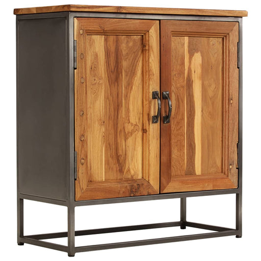 Sideboard Brown and Grey Recycled Teak and Steel Medium Sideboard