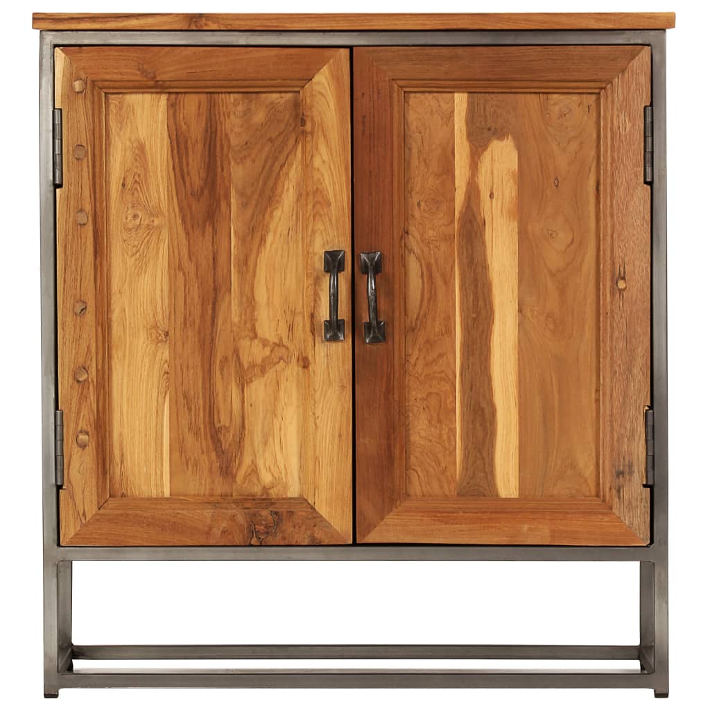 Sideboard Brown and Grey Recycled Teak and Steel Medium Sideboard